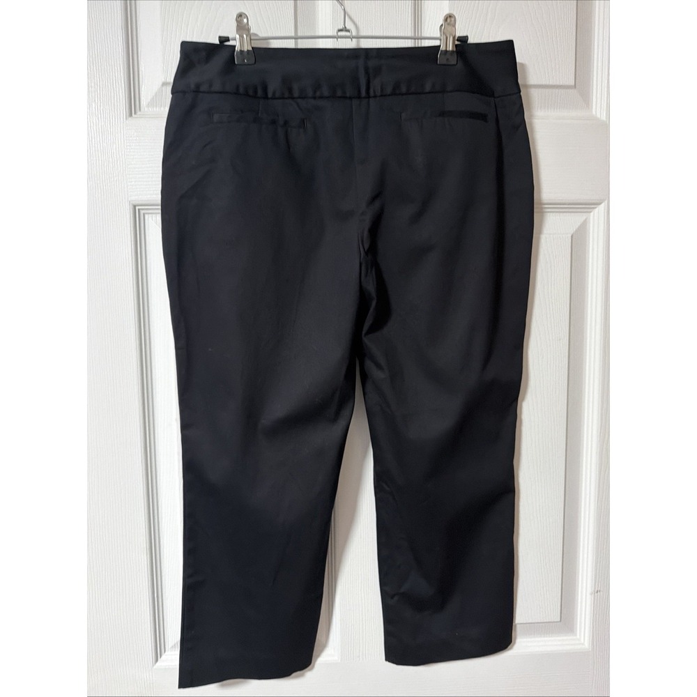 Worthington Y2K Vintage Capri Dress Pants Black Corpcore Office Size 6 - Picture 4 of 7